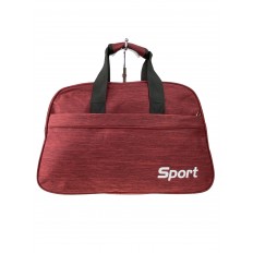 На фото 2 - Дорожно-спортивная сумка из текстиля, цвет бордовый