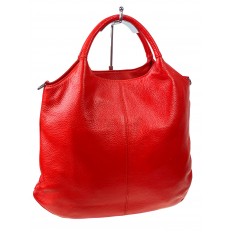 На фото 3 - Женская сумка  из натуральной кожи, цвет коралловый