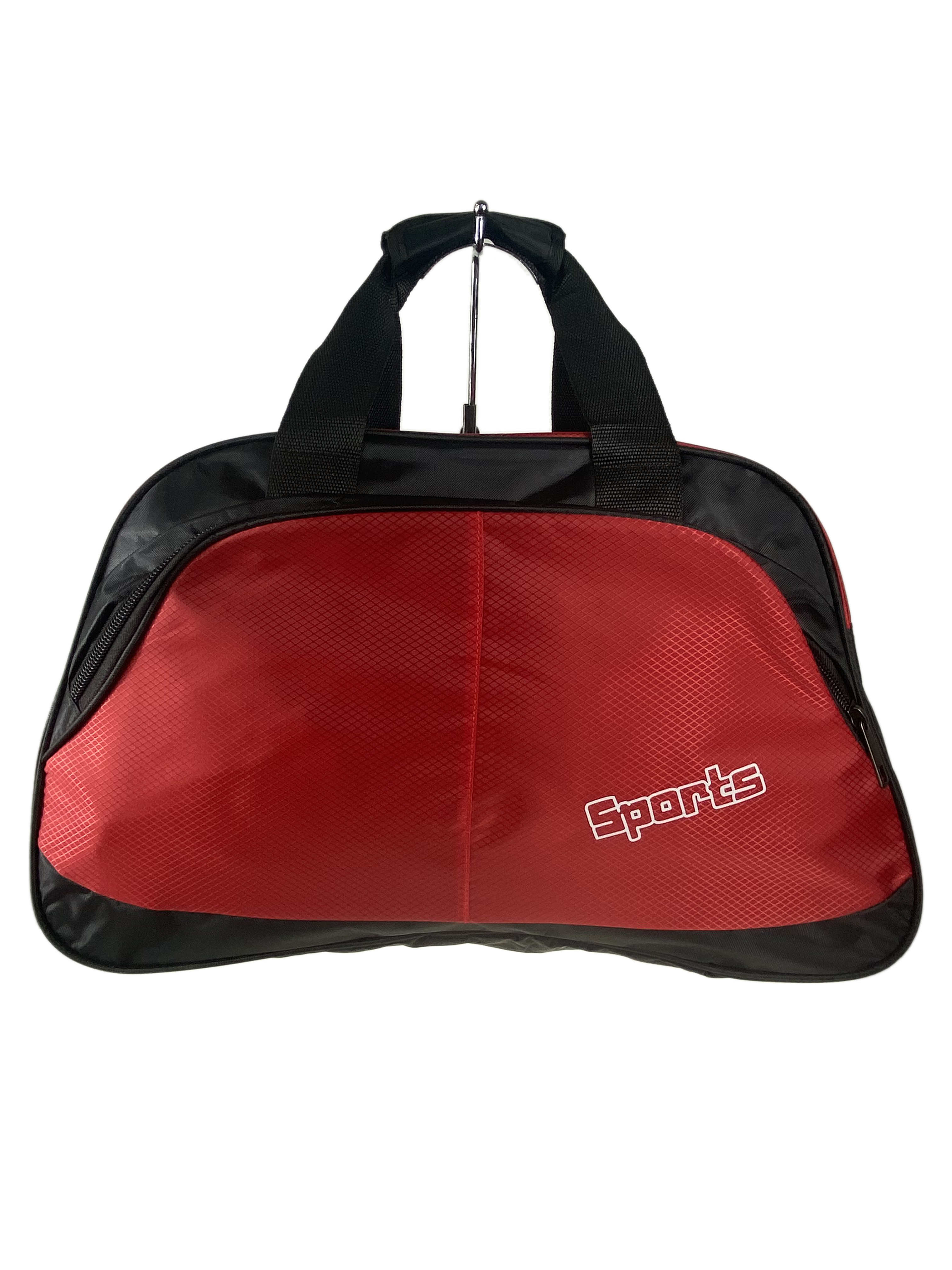 На фото 2 - Дорожно-спортивная сумка из текстиля, цвет черный с красным