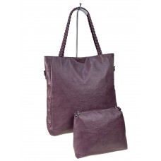 На фото 1 - Женская сумка из искусственной кожи цвет пудра