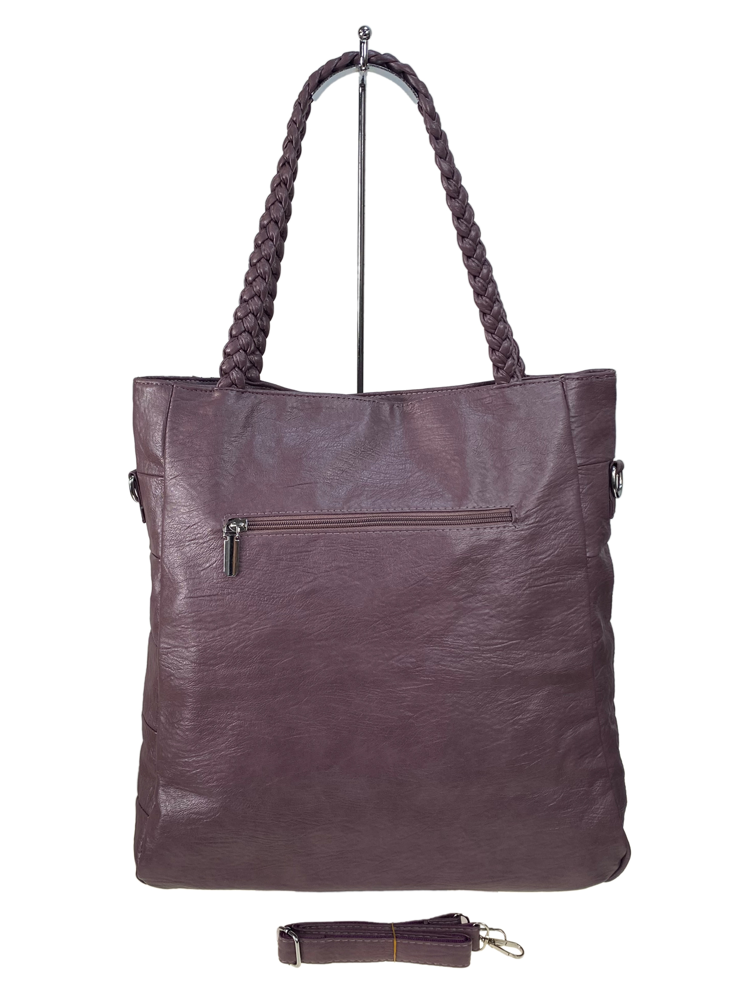 На фото 2 - Женская сумка из искусственной кожи цвет пудра