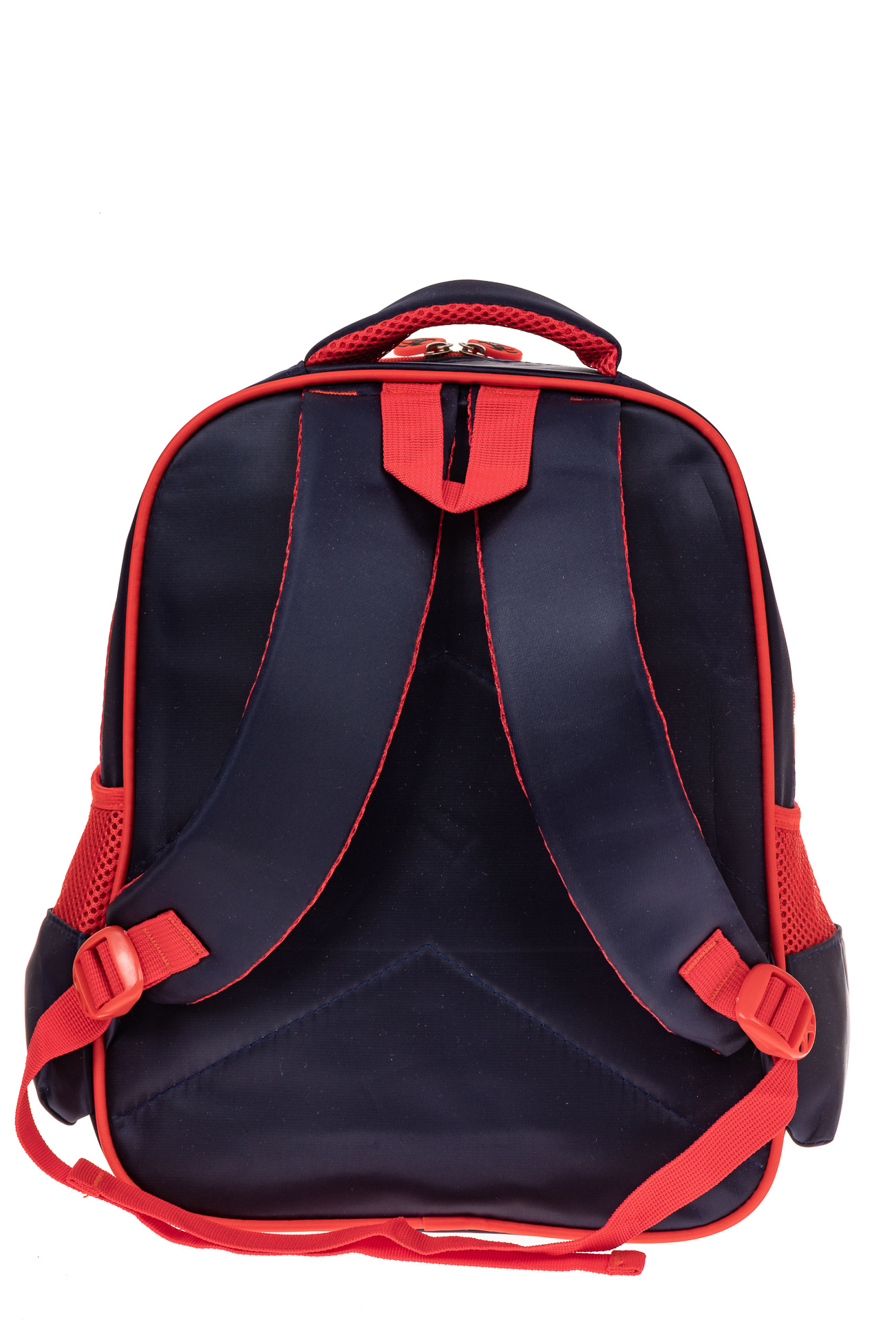 На фото 2 - Рюкзак для мальчика из текстиля, цвет темно-синий с красным