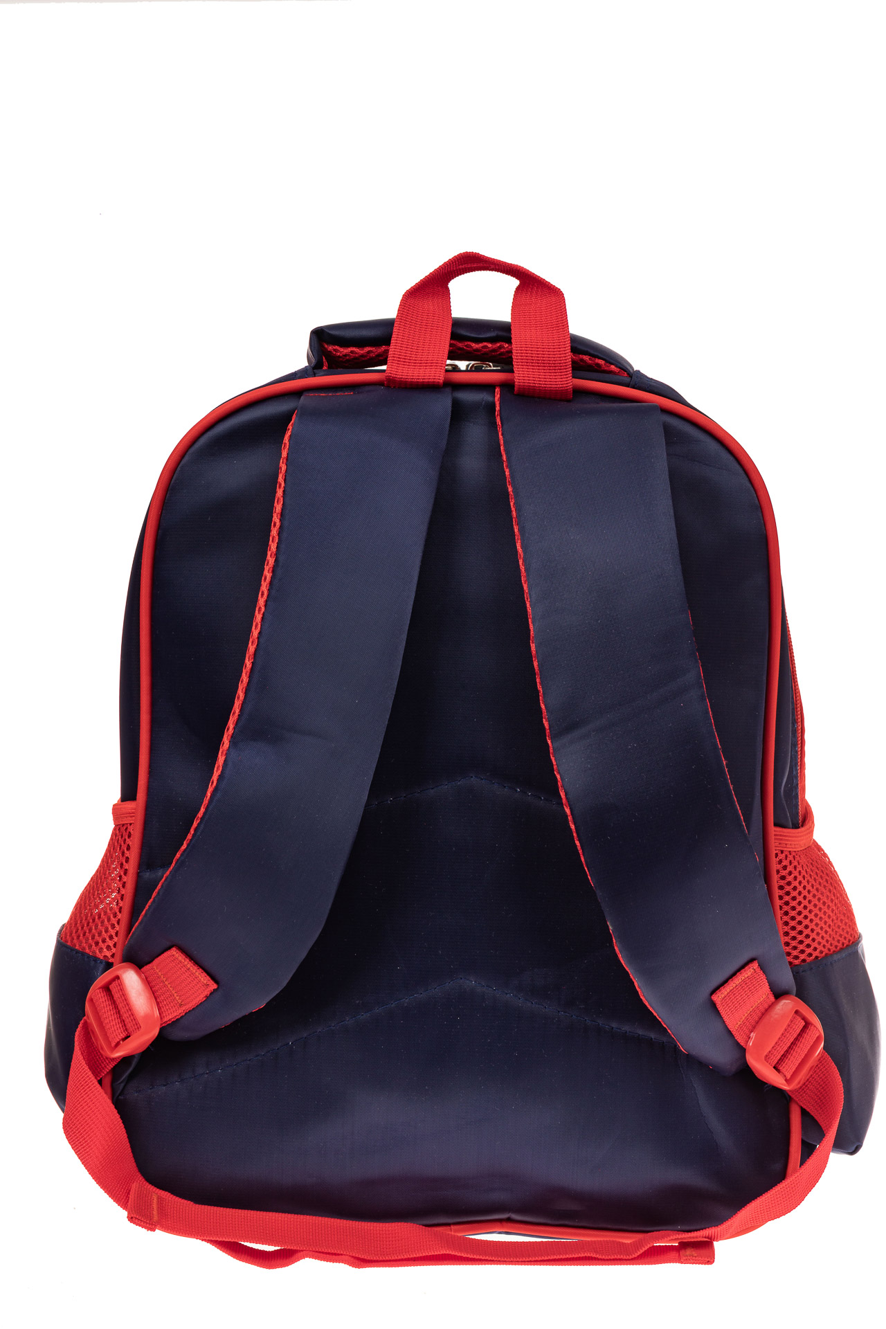 На фото 2 - Рюкзак для мальчика из текстиля, цвет красный с синим