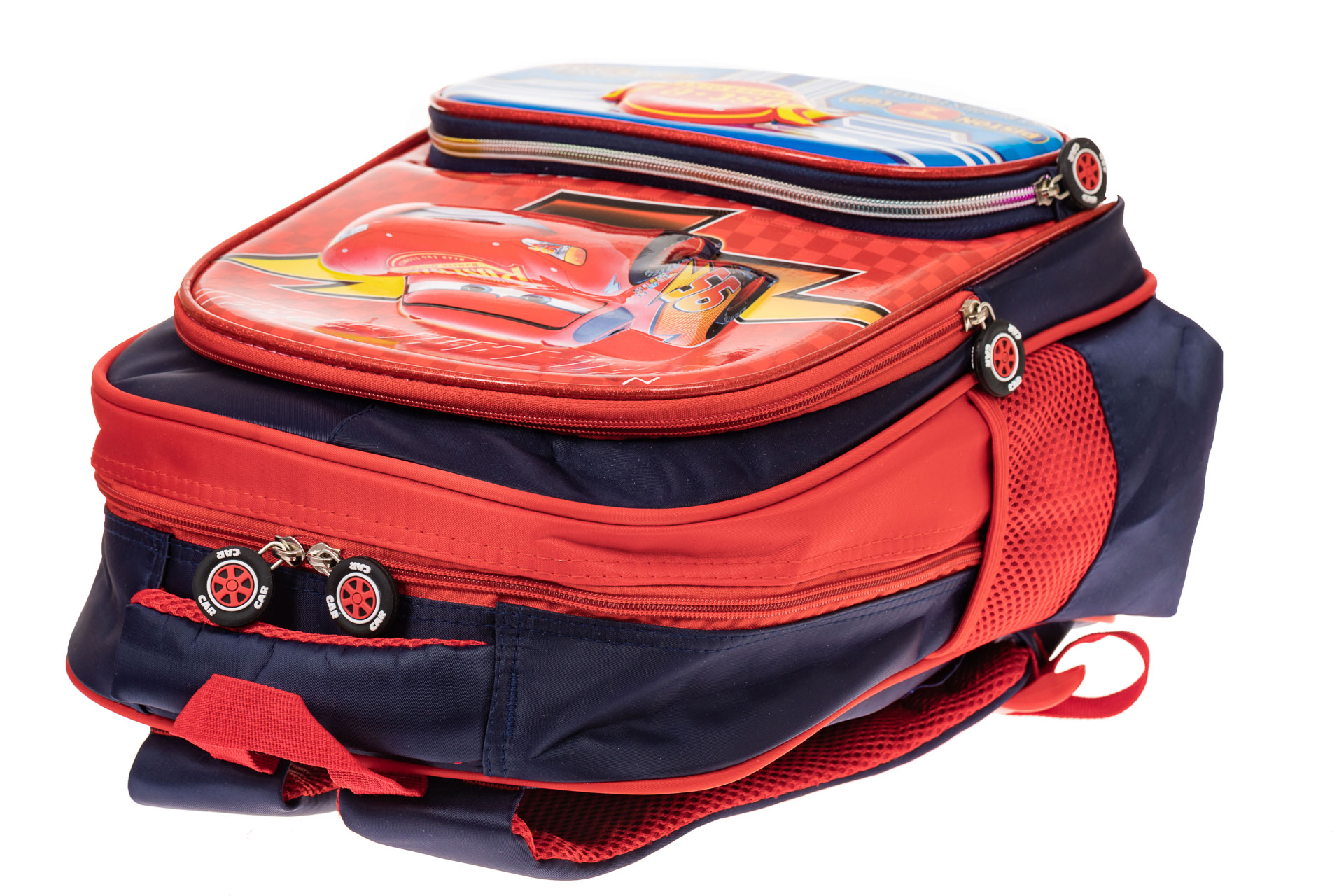 На фото 3 - Рюкзак для мальчика из текстиля, цвет красный с синим
