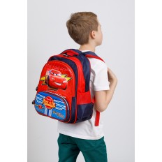 На фото 4 - Рюкзак для мальчика из текстиля, цвет красный с синим