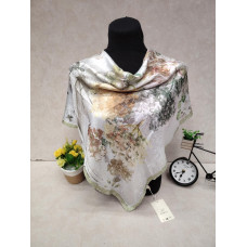 На фото 1 - Женский платок из шёлка, мультицвет