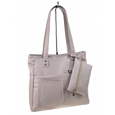На фото 1 - Женская сумка из искусственной кожи цвет серый
