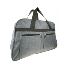 На фото 1 - Текстильная дорожная сумка, цвет серый