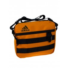 На фото 1 - Мужская сумка из текстиля, цвет оранжевый