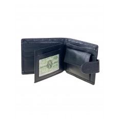 На фото 2 - Мужской кошелёк из экокожи с тиснёным узором, цвет чёрный