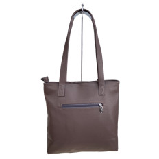 На фото 2 - Женская сумка из искусственной кожи, цвет темная пудра