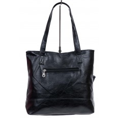 На фото 3 - Женская сумка с  из мягкой экокожи, цвет черный