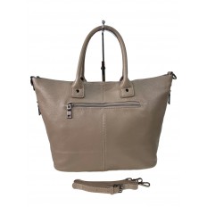 На фото 2 - Женская сумка из натуральной кожи, цвет светло бежевый