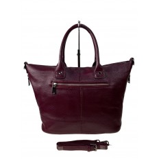 На фото 2 - Женская сумка из натуральной кожи, цвет фиолетовый
