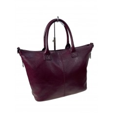 На фото 3 - Женская сумка из натуральной кожи, цвет фиолетовый