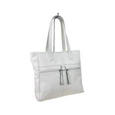 На фото 2 - Женская сумка из искусственной кожи, цвет белый