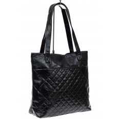 На фото 3 -  Женская сумка  из мягкой экокожи, цвет черный