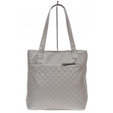 На фото 2 -  Женская сумка  из мягкой экокожи, цвет светло серый