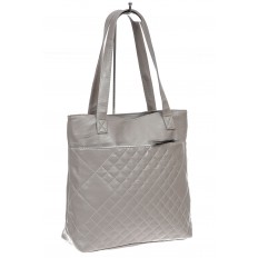 На фото 3 -  Женская сумка  из мягкой экокожи, цвет светло серый