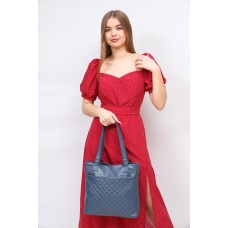 На фото 1 -  Женская сумка  из мягкой экокожи, цвет  синий