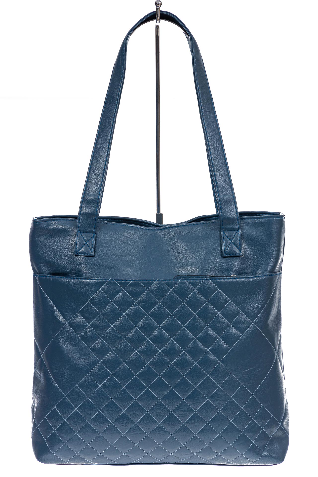 На фото 2 -  Женская сумка  из мягкой экокожи, цвет  синий