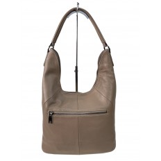На фото 2 - Женская сумка  из натуральной кожи, цвет бежевый