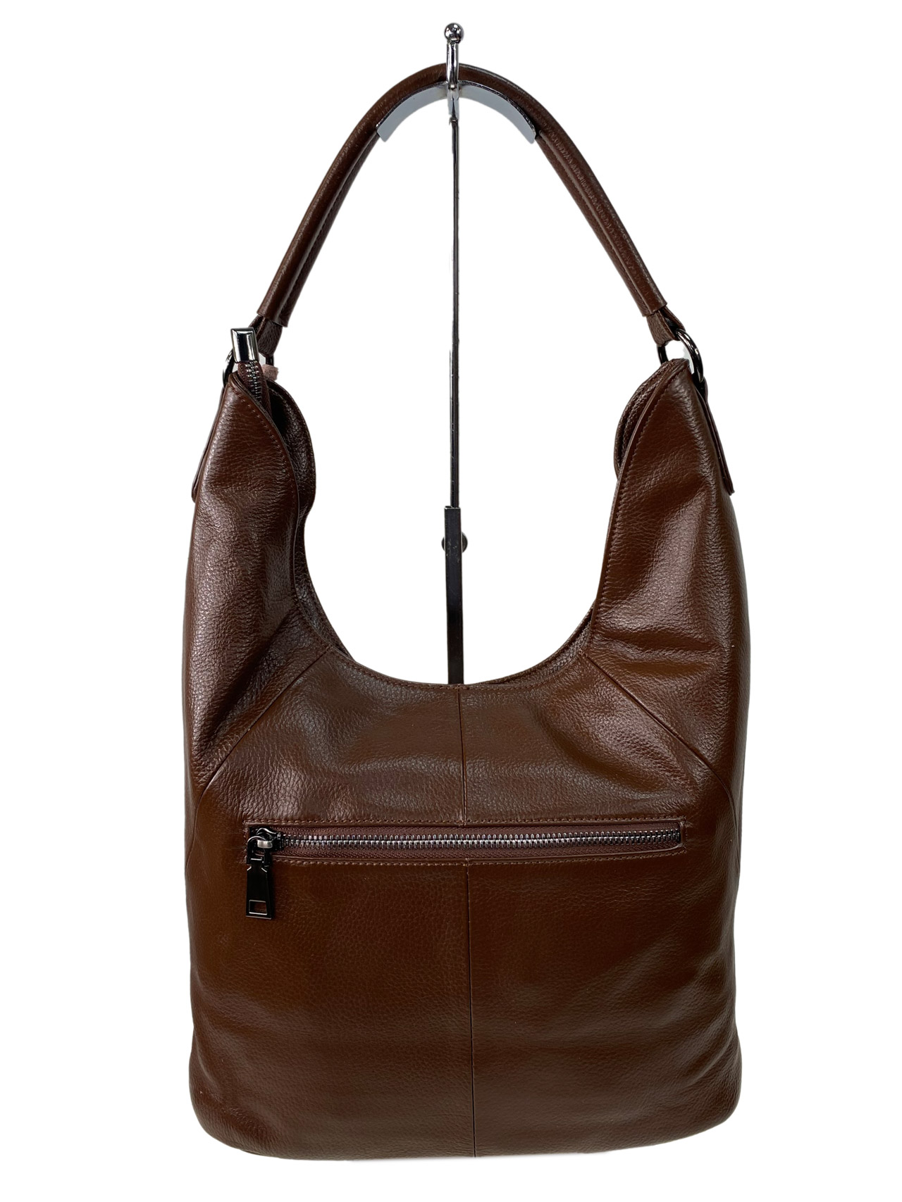 На фото 2 - Женская сумка  из натуральной кожи, цвет коричневый