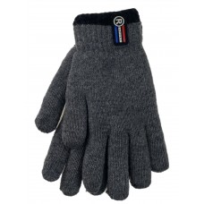 На фото 1 - Подростковые теплые перчатки из шерсти, серый