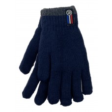На фото 1 - Подростковые теплые перчатки из шерсти, синий