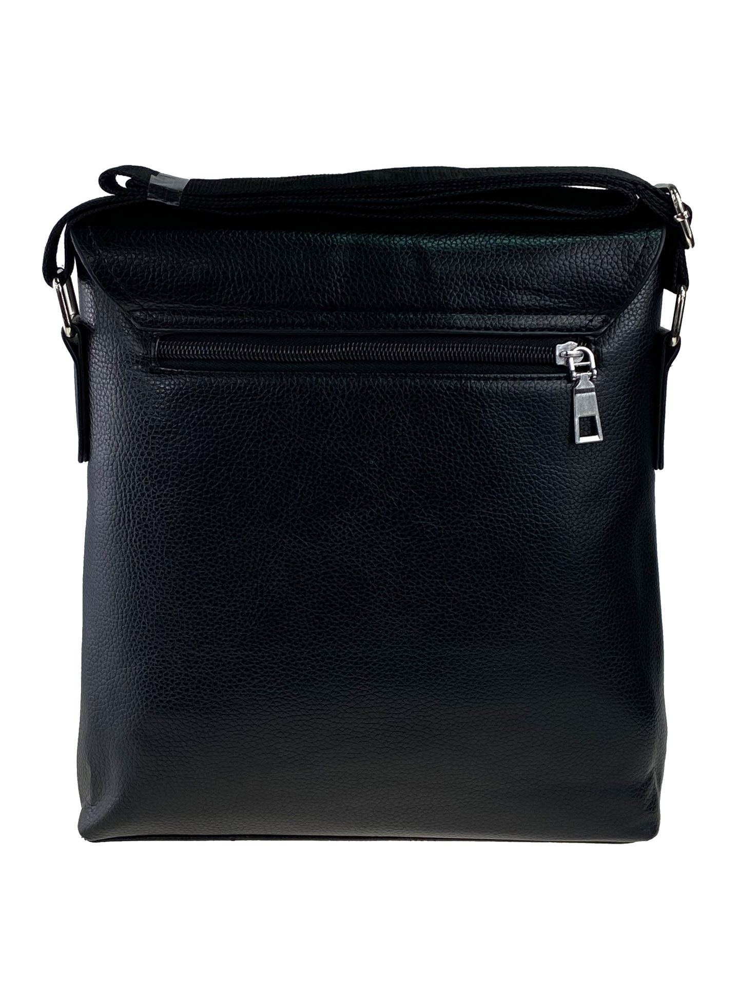 На фото 3 - Мужская сумка-планшет из фактурной искусственной кожи, цвет чёрный