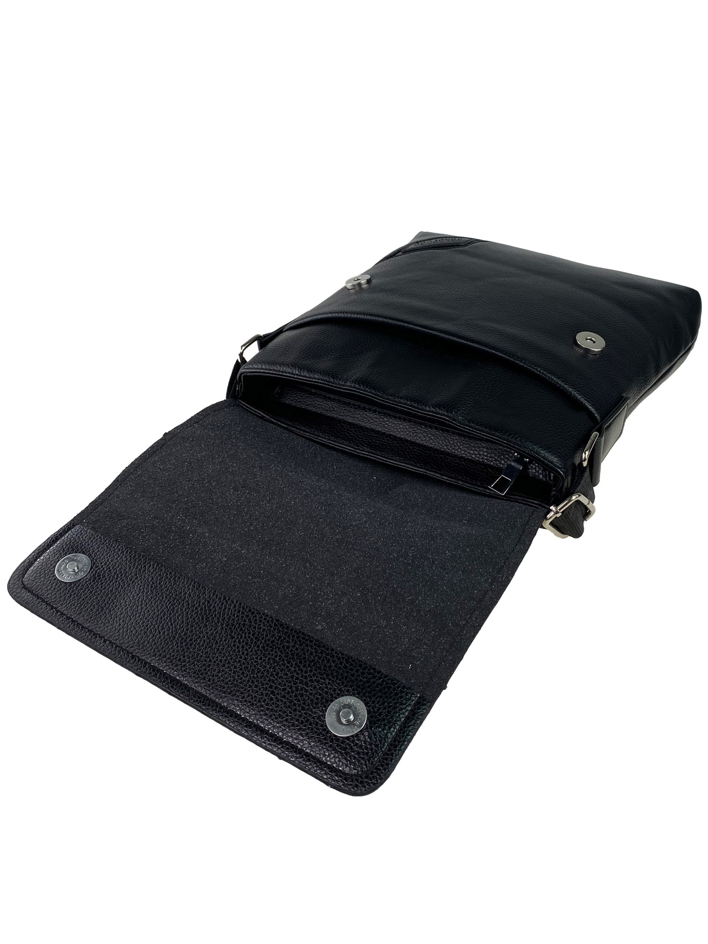 На фото 4 - Мужская сумка-планшет из фактурной искусственной кожи, цвет чёрный