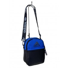 На фото 1 - Молодежная текстильная сумка, цвет черный с синим 