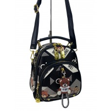 На фото 1 - Женская сумка-рюкзак из искусственной кожи, мультицвет