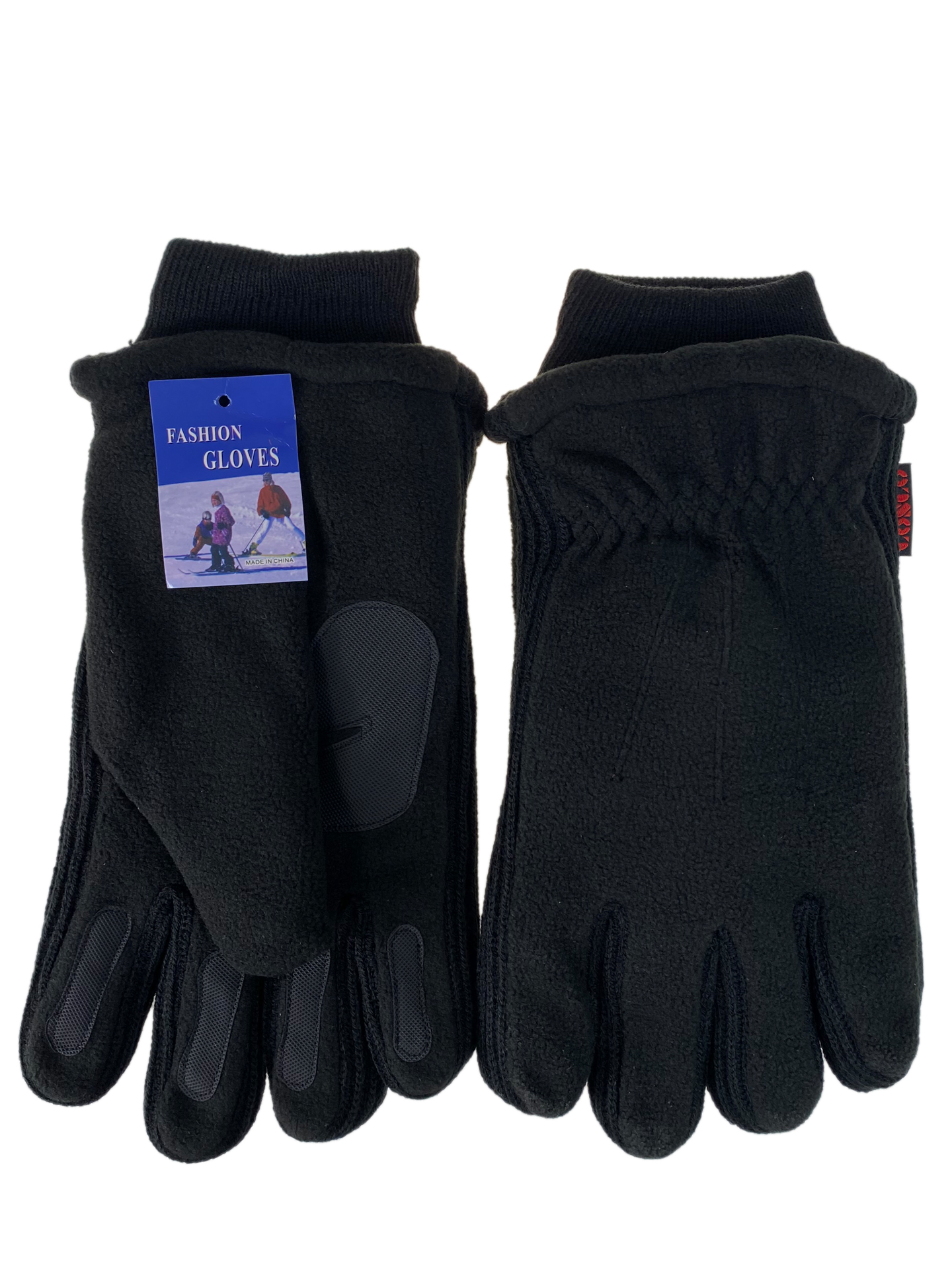 На фото 1 - Утеплённые мужские перчатки цвет черный
