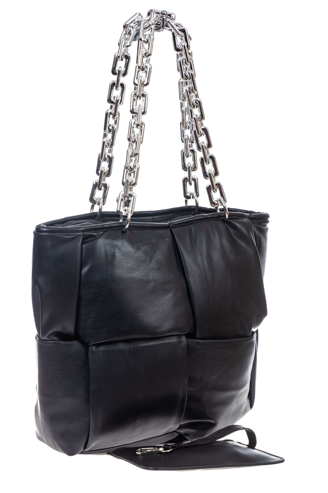 На фото 3 - Женская сумка из искусственной кожи, цвет черный