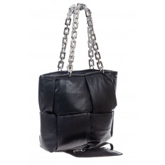 На фото 3 - Женская сумка из искусственной кожи, цвет черный