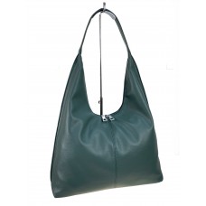 На фото 1 - Женская сумка из искусственной кожи цвет зеленый