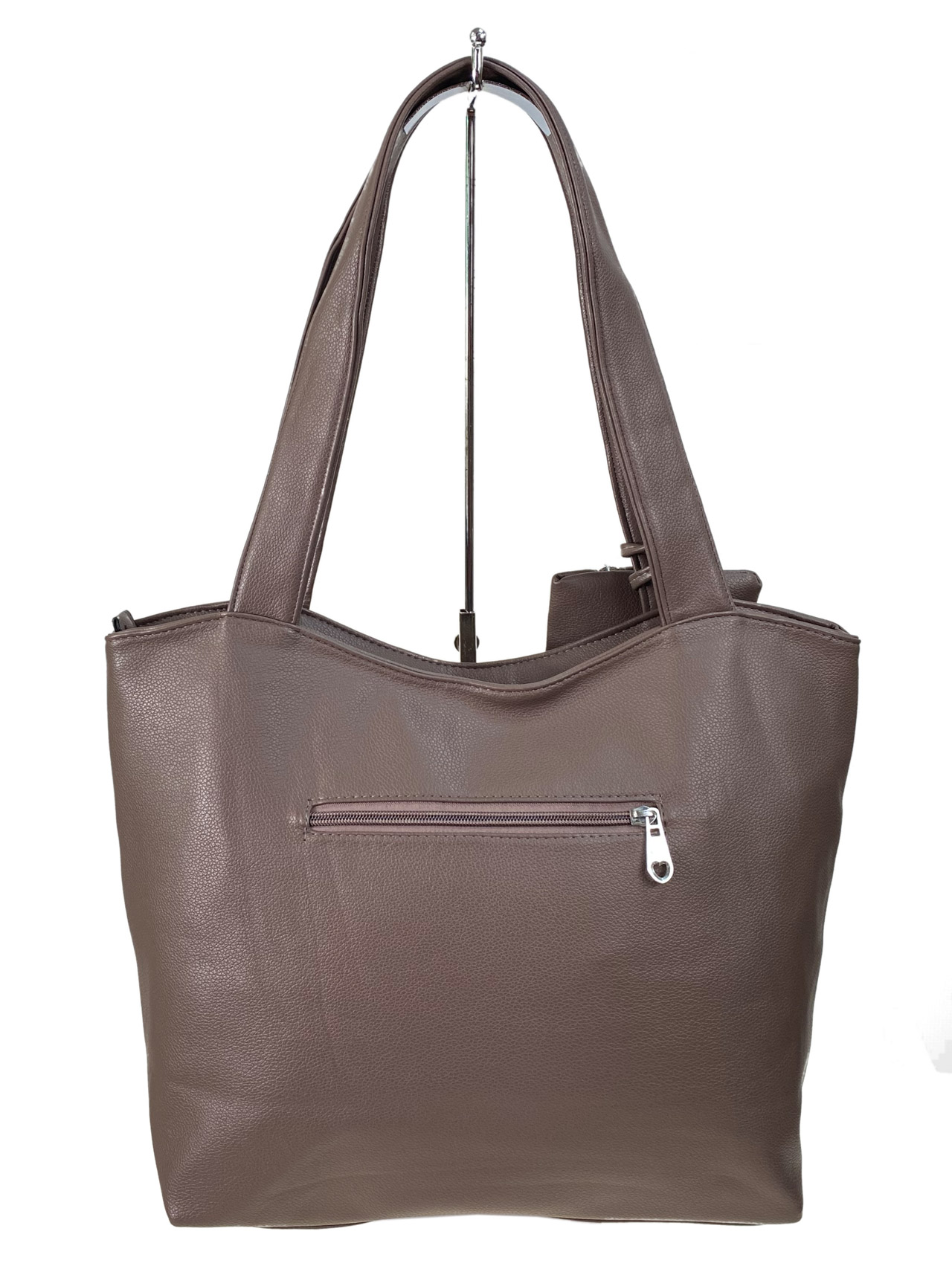 На фото 2 - Женская сумка из искусственной кожи цвет хаки