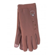 На фото 1 - Классические перчатки женские, цвет розовый
