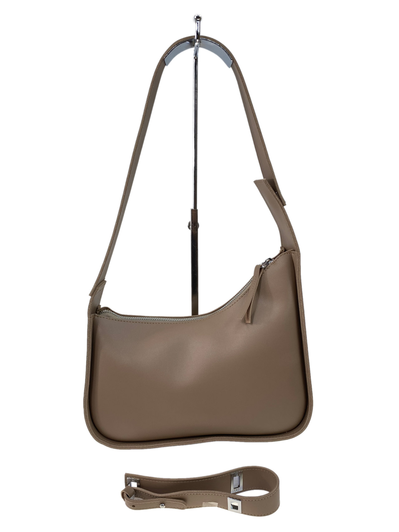 На фото 2 - Женская сумка  из искусственной кожи, цвет песочный