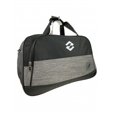 На фото 1 - Дорожно-спортивная сумка из текстиля, цвет чёрный с серым