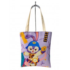 На фото 1 - Женская сумка шоппер из текстиля, мультицвет 