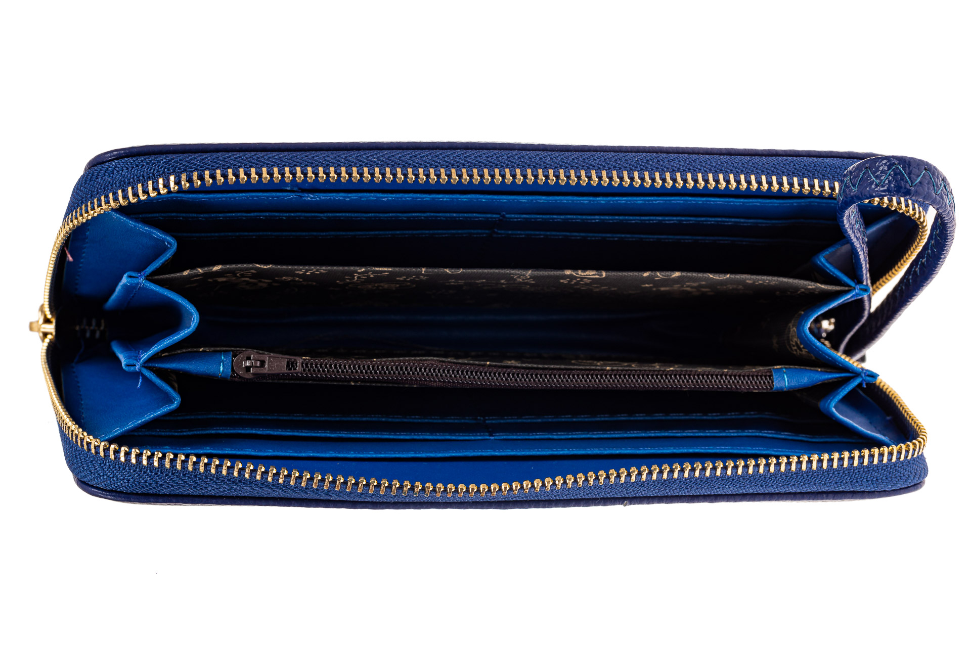 На фото 2 - Женский кошелек-клатч из искусственной кожи, цвет синий