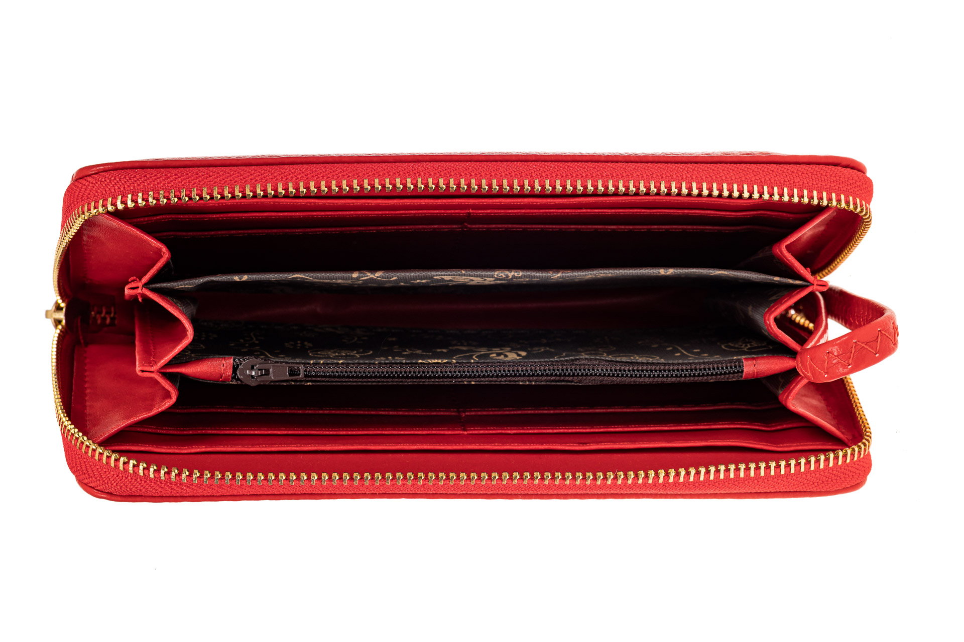 На фото 2 - Женский кошелек-клатч из искусственной кожи, цвет красный