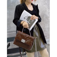 На фото 1 - Женская сумка кросс-боди из натуральной кожи, цвет шоколад