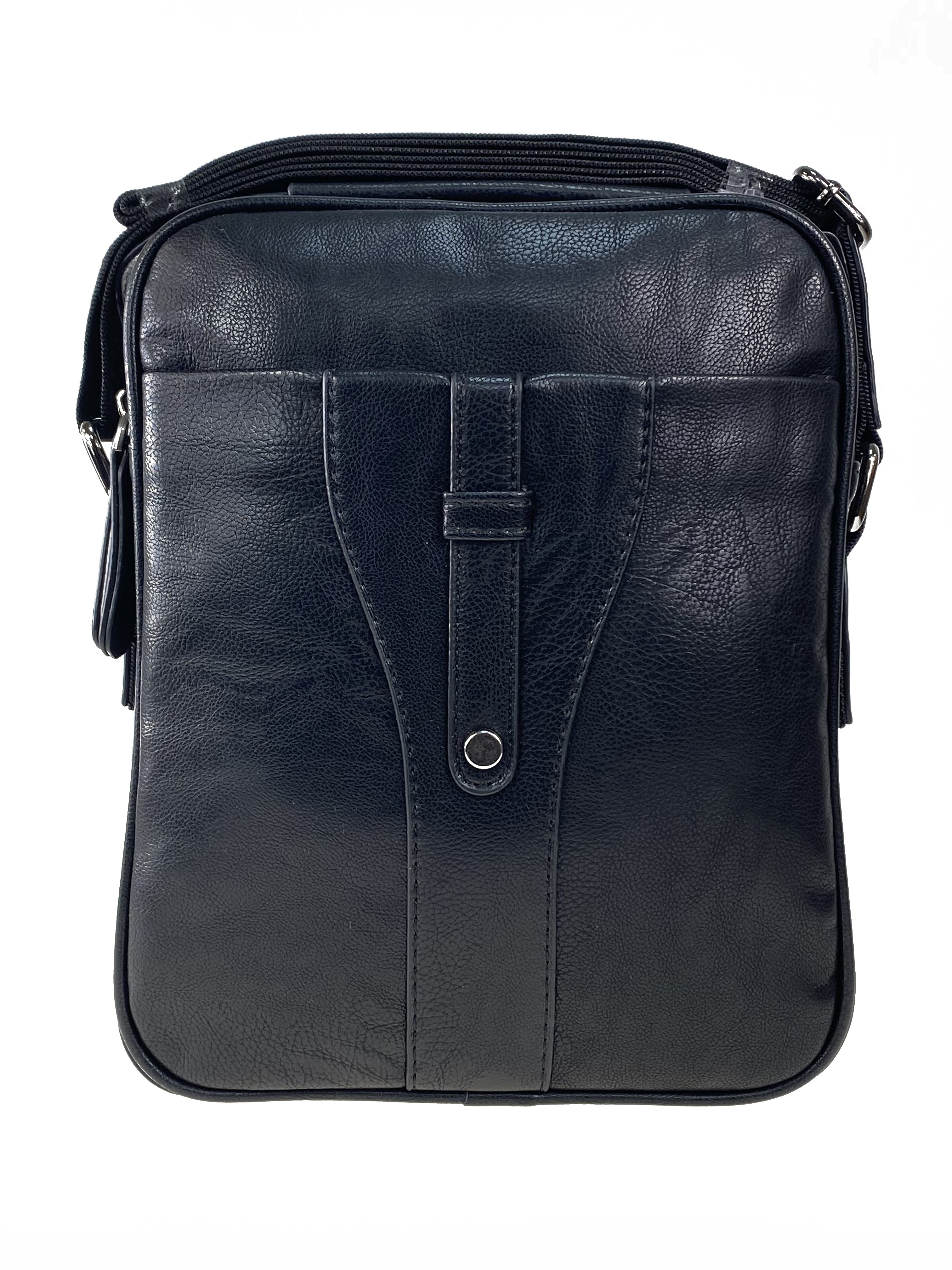 На фото 2 - Мужская деловая сумка из искусственной кожи, черный цвет