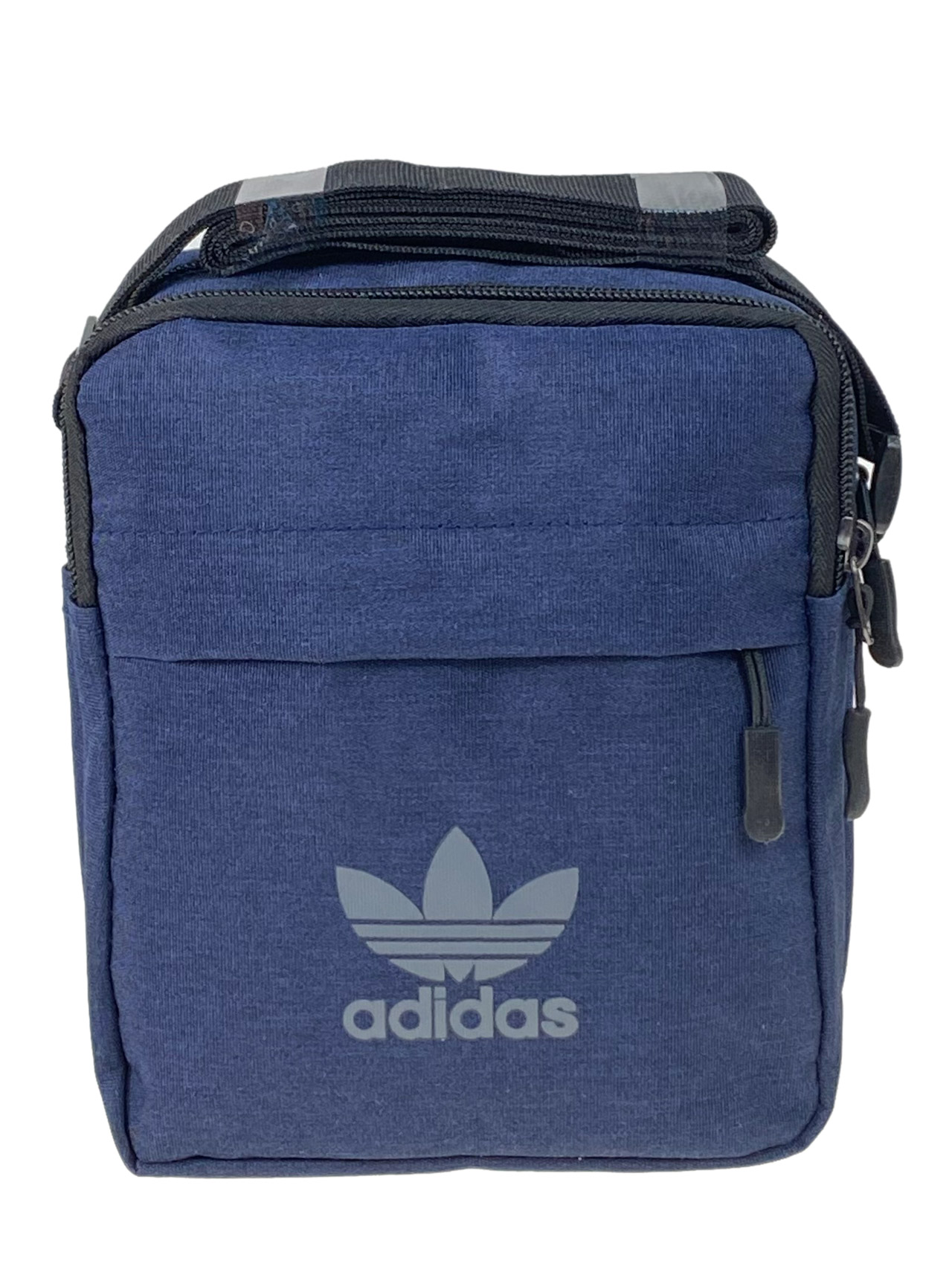 На фото 1 - Повседневная мужская сумка из текстиля, цвет синий