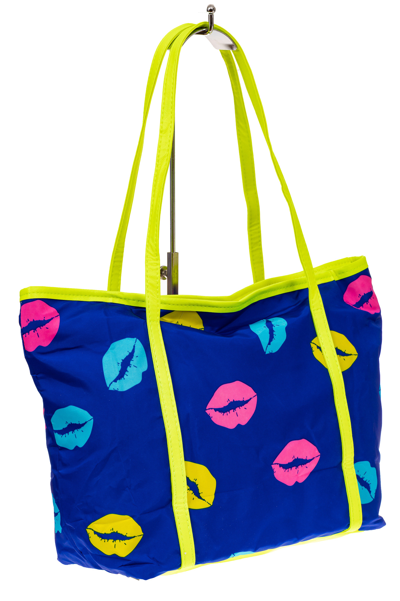 На фото 1 - Пляжная сумка из полиэстера, цвет синий