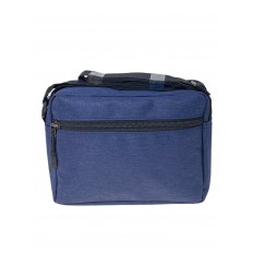 На фото 2 - Повседневная мужская сумка из текстиля, цвет синий