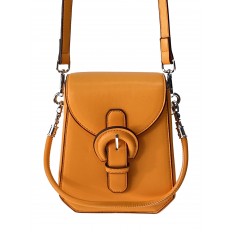 На фото 2 - Женская сумка из искусственной кожи, цвет оранжевый